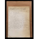 [Art] STAŻEWSKI Henryk - Obwieszczenie (deklaracja twórcza)[1980s].