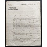 [Prince LUBOMIRSKI Tadeusz] Letter from the overseer of estates and interests to the Prince. Warsaw [1876].