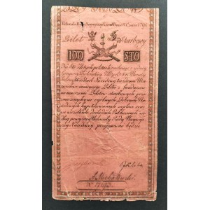 Kosciuszko Insurrection treasury ticket with a face value of 100 zloty 1794 [Series C/№ 17193].