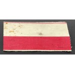 [Warsaw Uprising] Shoulder armband in red and white colors. Warsaw [1944].