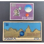 [KOPERNIK Mikołaj] Two stamp designs. II L.O. named after Maria Konopnicka. Radom [1973].