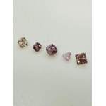 5 PŘÍRODNÍCH BROUŠENÝCH DIAMANTŮ 0.9 NATURAL FANCY PINK -I2-I3 - MAROZ DIAMONDS CERTIFICATE - F40801-23