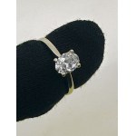 OVAL LABGRWON DIAMOND SOLITAIRE ENGAGEMENT RING IN YELLOW GOLD