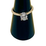 OVAL LABGRWON DIAMOND SOLITAIRE ENGAGEMENT RING IN YELLOW GOLD