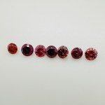 7 PŘÍRODNÍCH BROUŠENÝCH DIAMANTŮ 0,63 NATURAL FANCY MIX OF PINK -I2-I3 - CERTIFIKOVANÉ DIAMANTY MAROZ - C40106-5A2