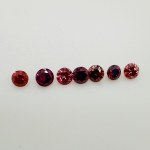 7 PŘÍRODNÍCH BROUŠENÝCH DIAMANTŮ 0,63 NATURAL FANCY MIX OF PINK -I2-I3 - CERTIFIKOVANÉ DIAMANTY MAROZ - C40106-5A2