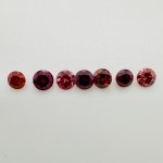 7 PŘÍRODNÍCH BROUŠENÝCH DIAMANTŮ 0,63 NATURAL FANCY MIX OF PINK -I2-I3 - CERTIFIKOVANÉ DIAMANTY MAROZ - C40106-5A2