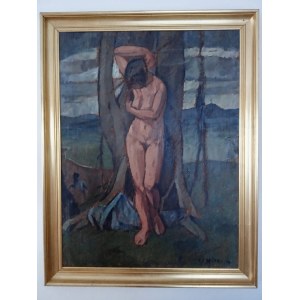 Georg Pauli (1855-1935), „Kvinna på väg till badet” (Kobieta w drodze do kąpieli)