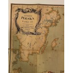Zberateľská mapa Poľskej republiky  Poľsko v roku 1771 - s orientačnými kartami troch divízií Varšavského vojvodstva a krakovského okresu