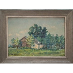 Stanislaw Dziewiatkowski(1899-?),Rural landscape from Kashubia,1944