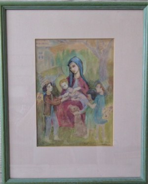 Maria Zabłocka-Bankiewicz,Madonna z dziećmi,1982