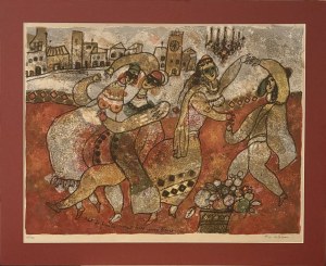 Theo TOBIASSE (1927-2012), „Wszystkie piękności otwierają swoje młode kwiaty” (Tout de Beautes Ouvrant Leurs Jenues Fleurs), lata 70-te