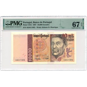 Portugal - 10.000 Escudos 1997 * P191b * PMG 67 EPQ