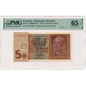Niemcy - NRD - 5 Mark 1948 * P3 * PMG 65 EPQ