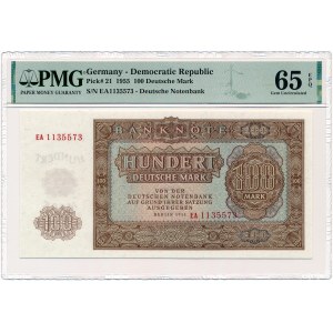 Allemagne - RDA - 100 Mark 1955 * P21 * PMG 65 EPQ