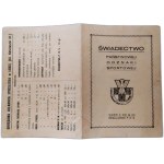 CERTIFICATE OF STATE SPORTS DECEASE 3rd class Kielce 1936.