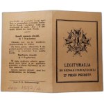 Legitimation for the commemorative badge of the 27th infantry regiment