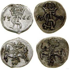 Pologne, set : 2 x dwudenar, 1566, 1570, Vilnius