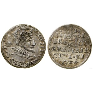 Poľsko, trojak, 1591, Riga