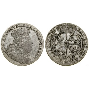 Poland, sixpence, 1755 EC, Leipzig