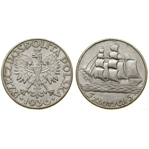 Poľsko, 5 zlotých, 1936, Varšava