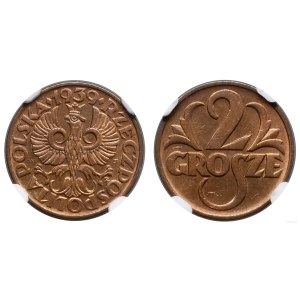 Poland, 2 pennies, 1939, Warsaw