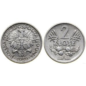 Polonia, 2 zloty, 1959, Varsavia
