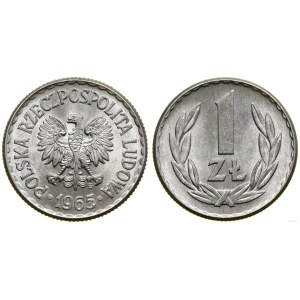 Poland, 1 zloty, 1965, Warsaw