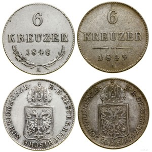 Austria, zestaw 2 x 6 krajcarów, Wiedeń
