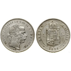 Hungary, 1 forint, 1877 KB, Kremnica
