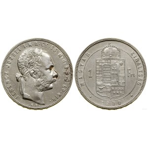 Hungary, 1 forint, 1880 KB, Kremnica