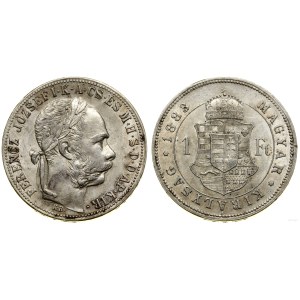 Hungary, 1 forint, 1883 KB, Kremnica