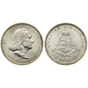 Hungary, 2 pengo, 1936, Budapest