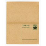 German occupation 1915 - "Russich Polen", double post card (with paid reply) for 5+5 Pf, clean (180)