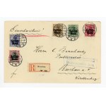 German occupation 1915 - "Russich Polen". Registered letter from Warsaw to Bad Buchau, Germany (181)