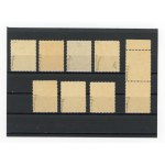 Warsaw city post office issue of 1915. 5 and 10 gr. with varieties. Total of 9 pcs. Warranty (185)