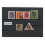 Myslenice, set of Austrian stamps 6 pieces with local overprint. Issue I, 1918 (210)