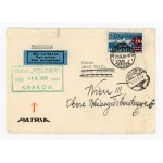 Air letter Switzerland (21.IX.36) - Krakow (22.IX.36), re-addressed to Vienna (229)