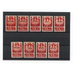 Liberation of ten cities, set of 9 un-cancelled stamps, 1945 (278)