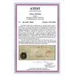 First Polish stamp 1860, on an envelope from Lukow, fraud against the post office. Attestation (311)