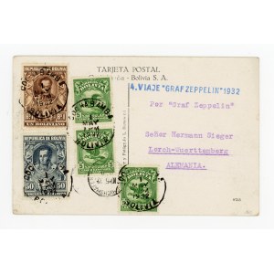 Graf Zeppelin, 1932. card sent from Bolivia to Germany (316)