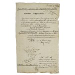 Duchy of Poznan. Proof of the handing, Krotoszyn, Skoków 1827 (454)