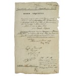 Duchy of Poznan. Proof of the handing, Krotoszyn, Skoków 1827 (455)