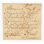 Envelope of a letter from Prussia to Hungary, 1779 (497)