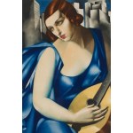 Tamara Lempicka (1894 Moscow - 1980 Cuernavaca, Mexico), Woman with Mandolin (Femme a la Mandoline), 1930