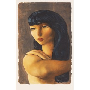 Moses (Moise) Kisling (1891 Krakow - 1953 Paris), Portrait of a woman from the art book 'L'Épopée Bohémienne'.