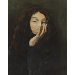 Moses (Moise) Kisling (1891 Krakow - 1953 Paris), Portrait of a woman from the art book 'L'Épopée Bohémienne', 1951