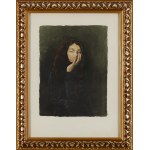 Moses (Moise) Kisling (1891 Krakow - 1953 Paris), Portrait of a woman from the art book 'L'Épopée Bohémienne', 1951