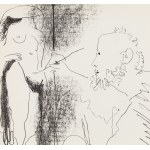 Pablo Picasso (1881 Málaga - 1973 Mougins), Le Peintre et son Modele (The Painter and his Model), 1964.