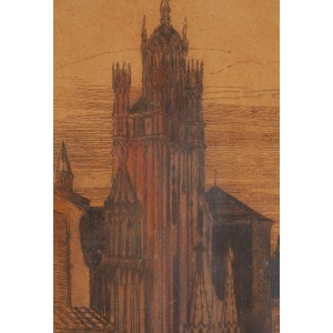 Feliks Jablczynski (1865 Varsovie - 1928 Varsovie), cathédrale Saint-Jean de Varsovie, vers 1914